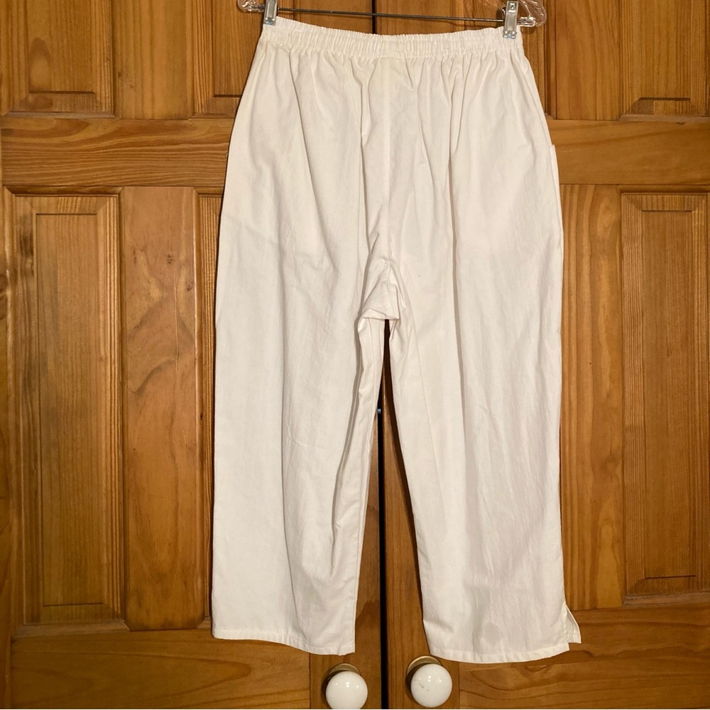 NWOT Bobbie Brooks Vintage 80s 90s Pull On Capri Pants White Size M Medium